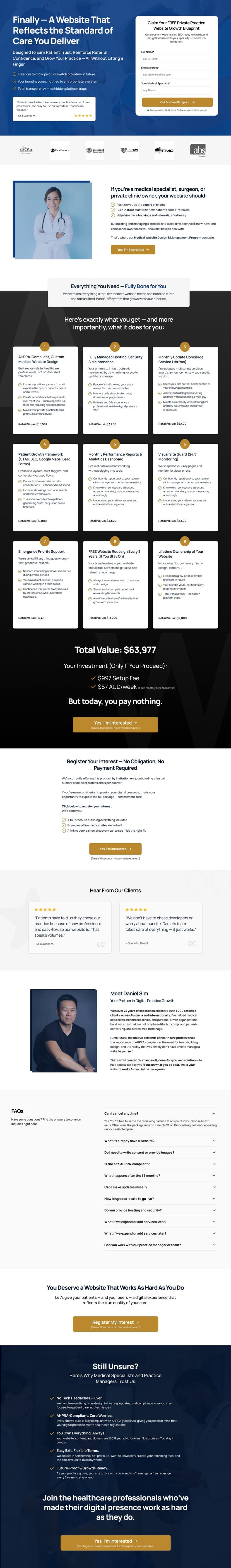 SaaS Demo Landing Page - Contact form focused